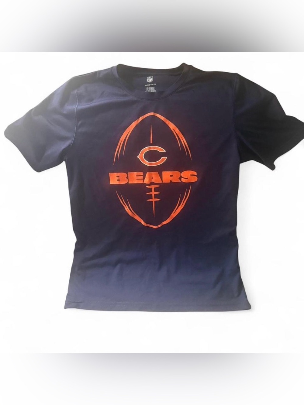 NFL Chicago Bears Navy Kids Dry Fit Tee Sz XL Youth could fit XS Mens